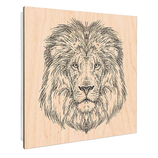 Banjado Großer Schlüsselbox Holz 30x30cm Weiß Scharnier Rechts 50 Haken Sch günstig online kaufen