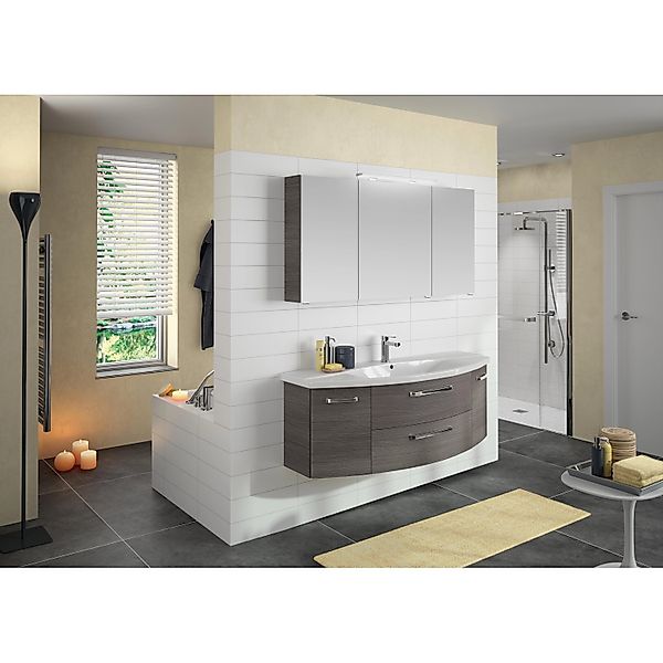 Saphir Badmöbel-Set "Serie 4010 2-teilig Keramik-Waschtisch mit LED-Spiegel günstig online kaufen