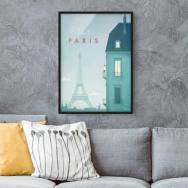 Bild mit Rahmen Architektur & Skyline - Hochformat Reiseposter - Paris günstig online kaufen
