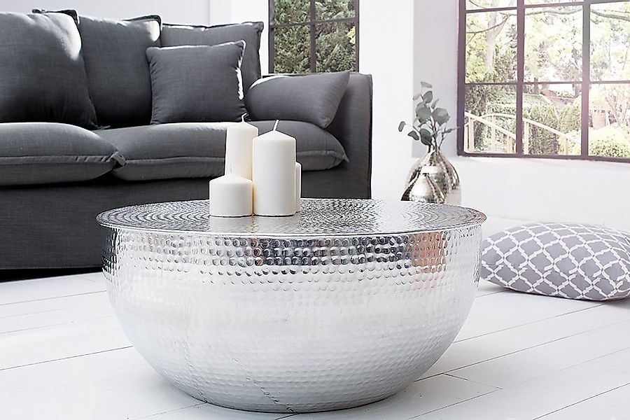 riess-ambiente Couchtisch ORIENT II Ø60cm silber (Einzelartikel, 1-St), Woh günstig online kaufen