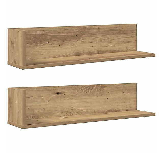 vidaXL Regal Wandregale 2 Stk. Artisan-Eiche 75x16,5x16,5 cm Holzwerkstoff, günstig online kaufen