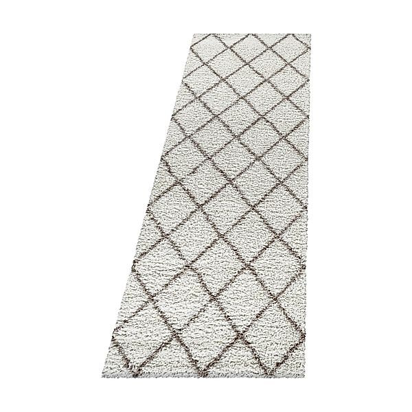 Ayyildiz Hochflorteppich Alvor 3401 Creme 80 cm x 250 cm günstig online kaufen