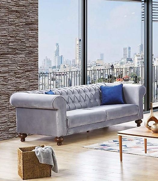 Xlmoebel 3-Sitzer Elegantes 3-Sitzer Sofa Stoff Moderne Klassik Möbel Desig günstig online kaufen