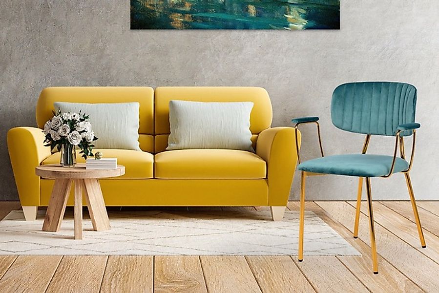 Kayoom Polsterstuhl »Stuhl Giselle 225 2er-Set, Gestell aus Edelstahl« (Set günstig online kaufen