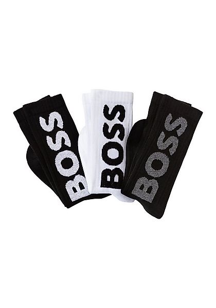 BOSS Socken 3P QS Rib Logo CC mit Logo günstig online kaufen
