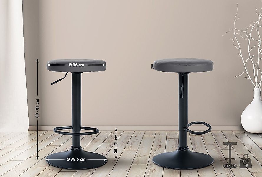 CLP Barhocker Ponte Kunstleder (2er Set, günstig online kaufen