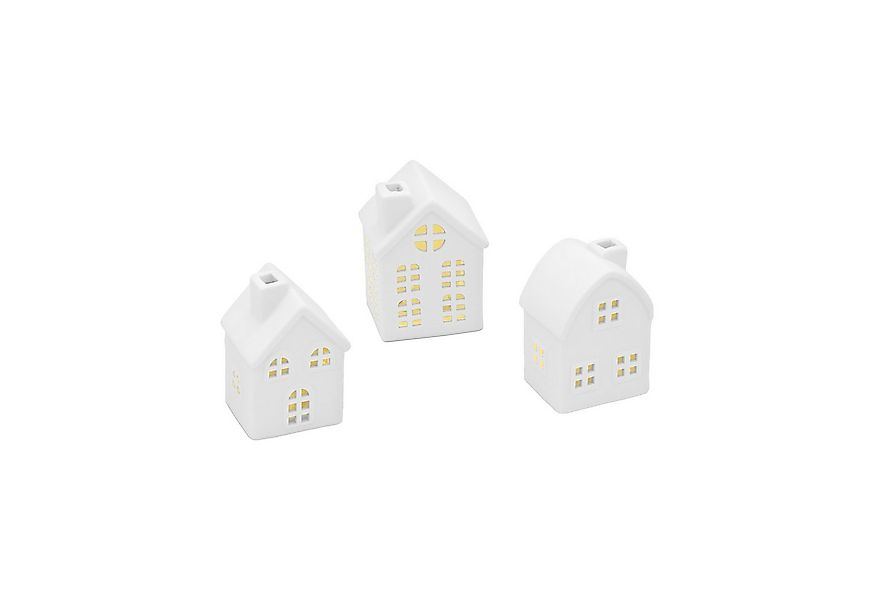 Spetebo LED Dekoobjekt LED Keramik Haus weiß, AN / AUS, LED fest integriert günstig online kaufen