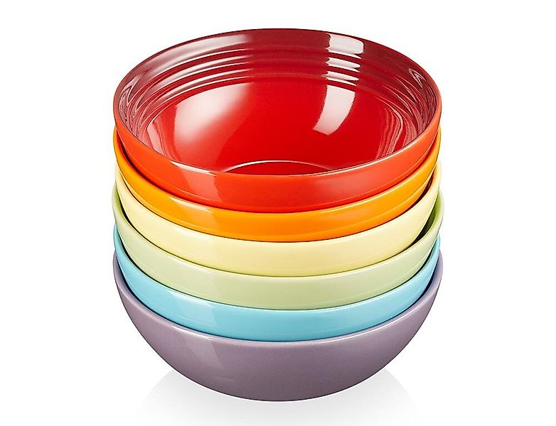 Le Creuset Müslischale 6er-Set Regenbogen Steinzeug 16cm günstig online kaufen