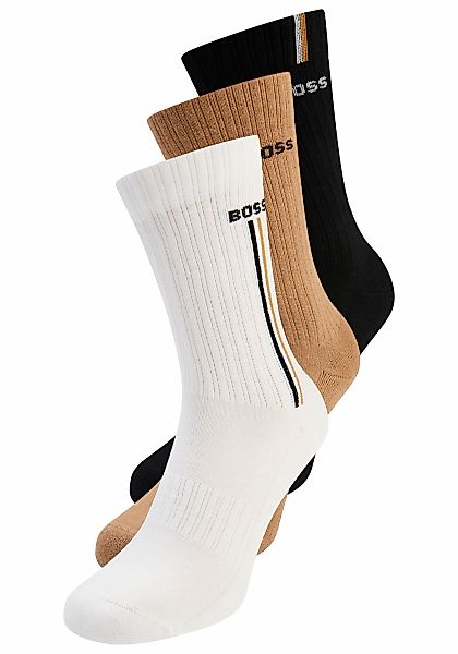 BOSS Freizeitsocken "3PQS VerticalLine VB", kontrastfarbene Details günstig online kaufen
