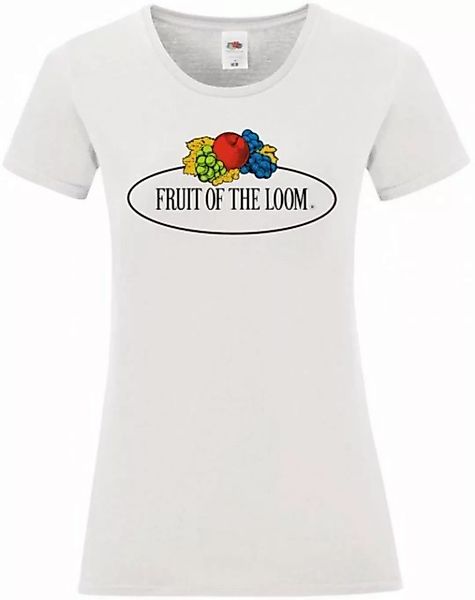 Fruit of the Loom Rundhalsshirt Ladies Vintage T Large Logo Print günstig online kaufen