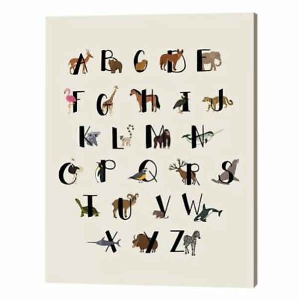 Milan Moon Wandbild Tiere Alphabet weiß Gr. 40 x 50 günstig online kaufen