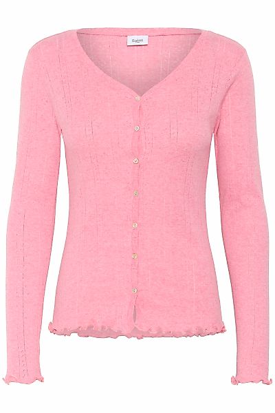 Saint Tropez Strickjacke "GruSZ Cardigan" mit Lochstickerei und gewelltem S günstig online kaufen