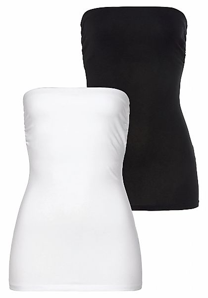 Laura Scott Bandeautop, (2-er Pack), trägerlos und figurbetont günstig online kaufen