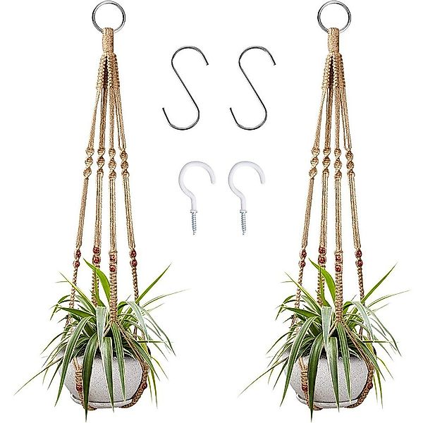 NUODWELL Blumenampel 2 Stück Makramee Blumenampel günstig online kaufen