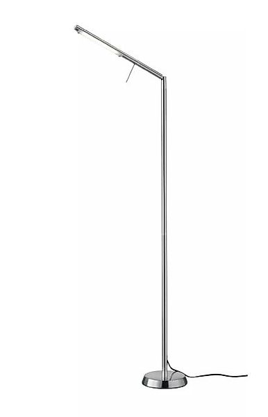LED-Stehleuchte inkl. Tastdimmer Nickel Matt 1 Stück Metall Hellgrau günstig online kaufen