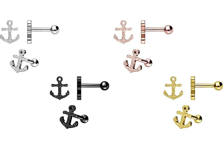 PIERCINGLINE Piercing-Set Chirurgenstahl Ohrpiercing ANKER + günstig online kaufen