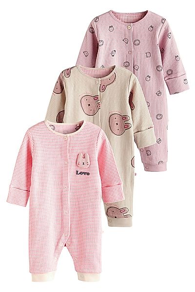 Next Schlafoverall Fußlose Baumwollstrampler, 3 Stk. günstig online kaufen