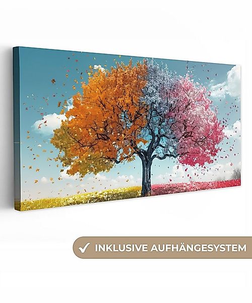 OneMillionCanvasses® Leinwandbild Panorama Baum - Bunt - Natur - Baum des L günstig online kaufen