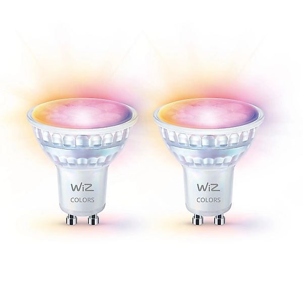 WiZ LED-Spot GU10 Glühlampenform 4,7 W 345,m Transparent 2 Stück günstig online kaufen