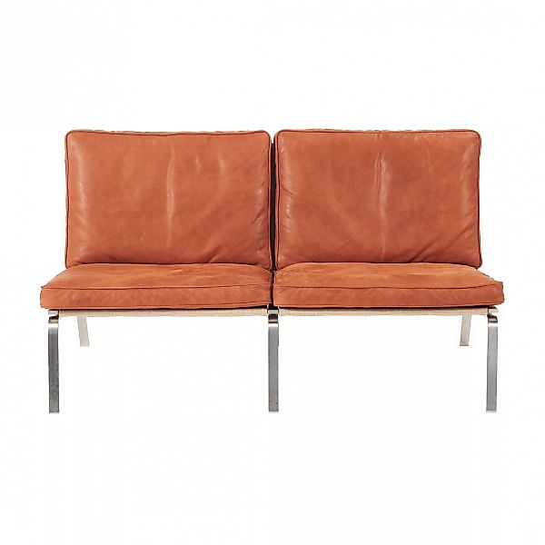 NORR 11 - Man Lounge 2-Sitzer Ledersofa - rostbraun/Vintage Leder Rust 2100 günstig online kaufen