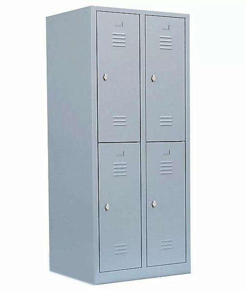 Steelboxx Spind Lüllmann® Garderobenschrank, 2 Abteile doppelstöckig, H 180 günstig online kaufen