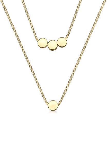 Elli Gliederkette Layer 2-lagig mit Kreisen günstig online kaufen