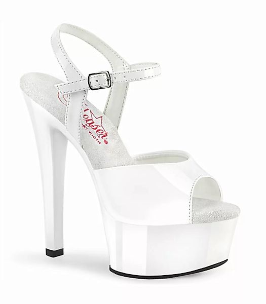 GLEAM-609 High Heels Sandalette - Weiß | Pleaser  (Schuhgröße: EUR 41) günstig online kaufen