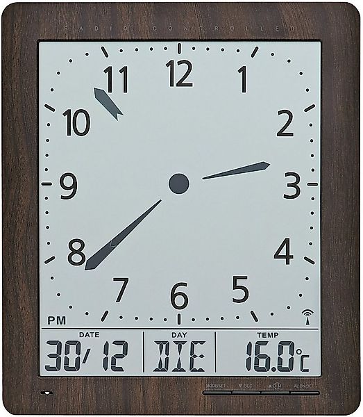 AMS Funkwanduhr F5893 (Quarzuhr,Datum,Wohnzimmer,Esszimmer,Küche,Arbeitszim günstig online kaufen
