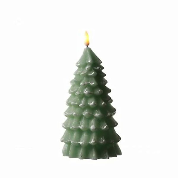 MARELIDA LED Kerze Tannenbaum flackernd Echtwachs H: 18cm grün günstig online kaufen