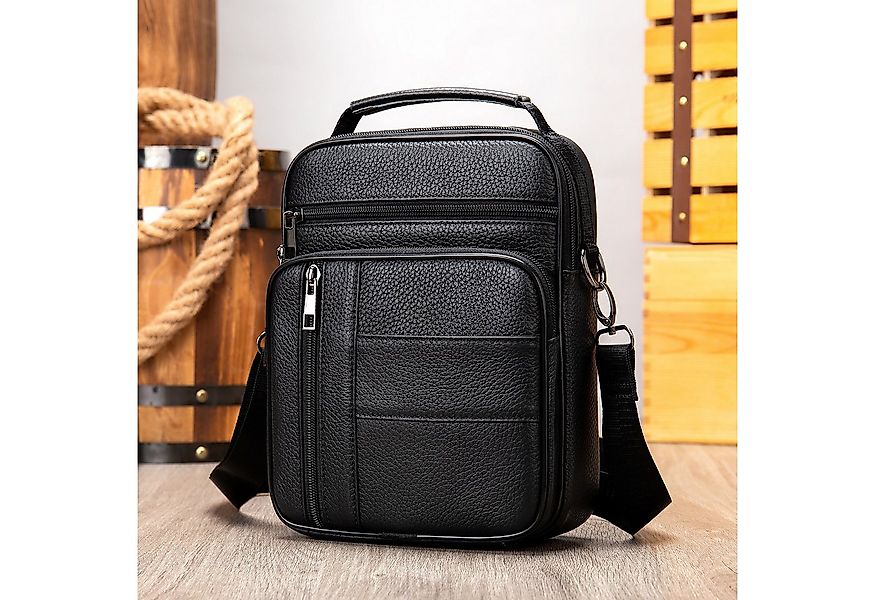 YUBRO-STUDIO Umhängetasche Herren Leder Umhängetasche Messenger Bag Crossbo günstig online kaufen