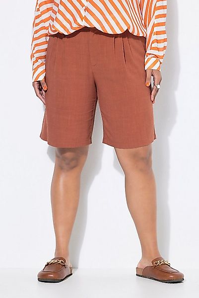 Studio Untold Shorts Leinenmix-Bermuda Wide Legs Elastikbund günstig online kaufen