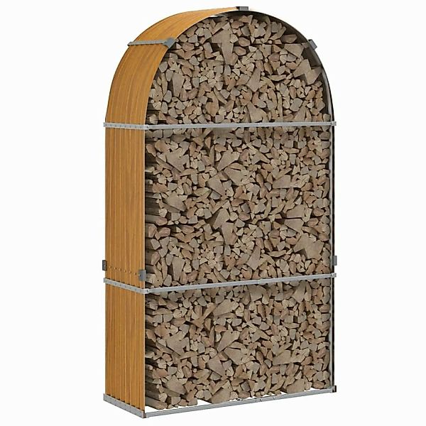 vidaXL Kaminholzunterstand Hellbraun 120x45x210 cm Verzinkter Stahl günstig online kaufen