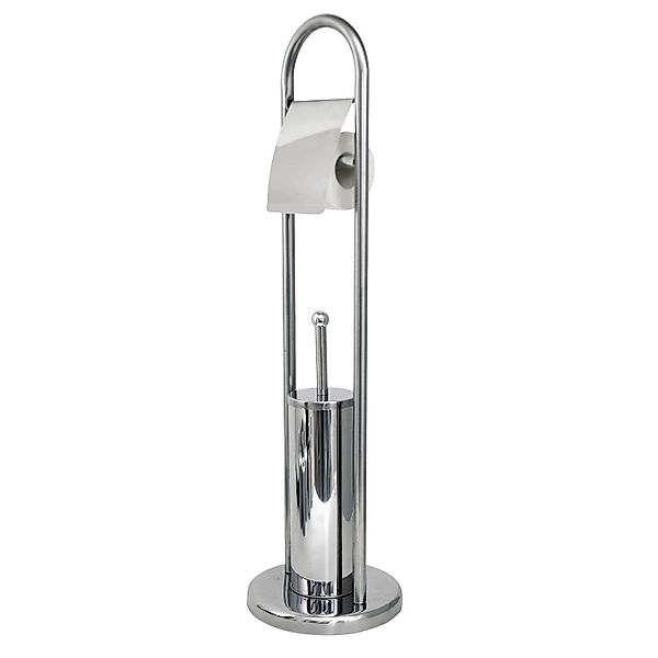 MSV Toilettenpapierhalter WC Standgarnitur 2in1 Edelstahl, günstig online kaufen