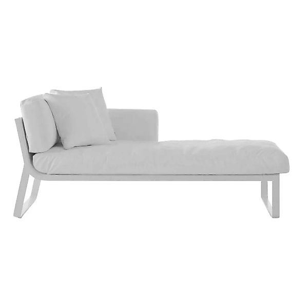 Gandia Blasco - Flat Sofa Modular 2 rechter Arm - weiß/Stoff Náutica white/ günstig online kaufen