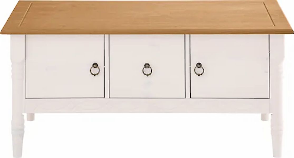 Home affaire Couchtisch »Indra«, aus massiver Kiefer, FSC®, mit Stauraum, d günstig online kaufen