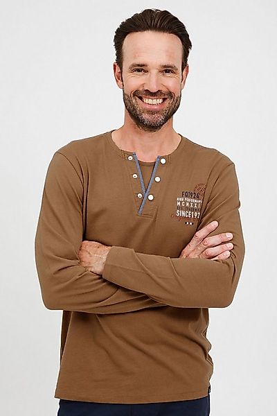 FQ1924 Longsleeve FQRolf Modisches Henleyshirt mit Print günstig online kaufen