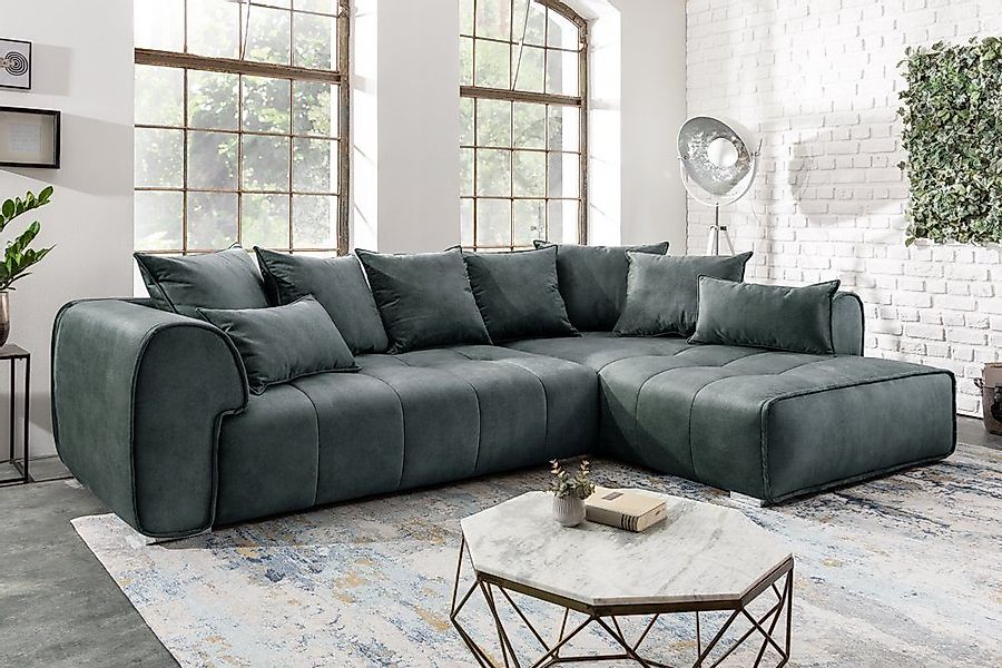 riess-ambiente Ecksofa CLAN 320cm anthrazit, Eckcouch günstig online kaufen