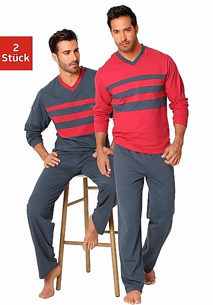 le jogger® Pyjama Schlafanzug für Herren günstig online kaufen