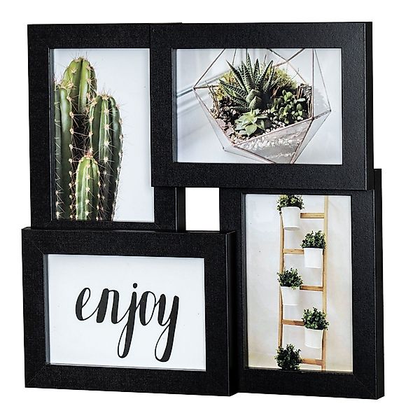 Levandeo® Bilderrahmen Collage, Bilderrahmen 30x30cm Schwarz günstig online kaufen