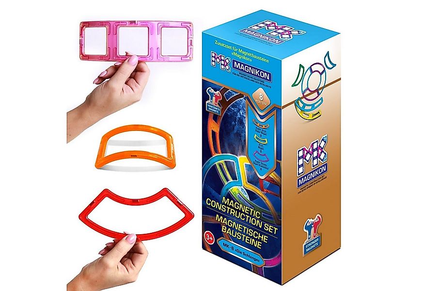 MAGNIKON Magnetspiel Bauklötze Magnetische Bausteine 4 Konusse + 4 Bogen Ma günstig online kaufen