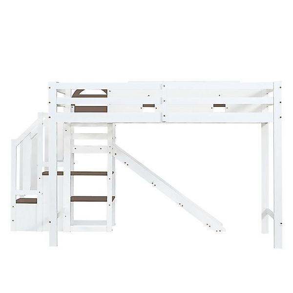 MC Star Etagenbett Kinderbett Mit Fenster, Mit Kinderrutsche, Treppen mit H günstig online kaufen