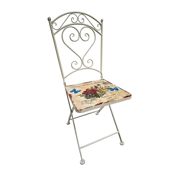 HTI-Living Gartenstuhl Metallstuhl Flowers and Plants günstig online kaufen