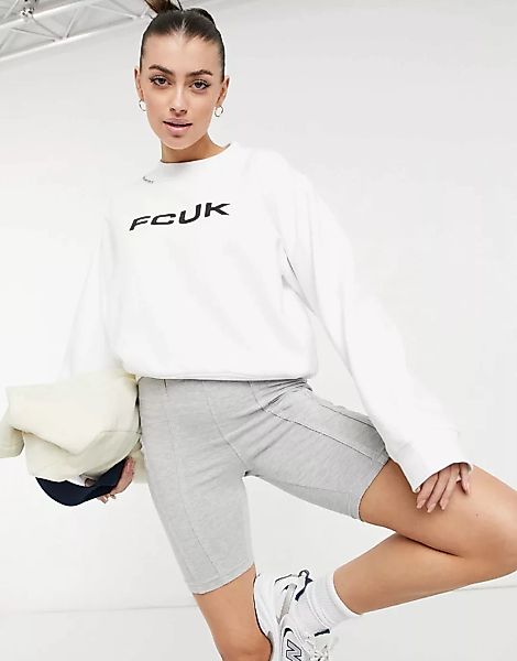 FCUK – Weißes Sweatshirt, Kombiteil günstig online kaufen