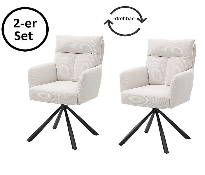 freiraum Armlehnstuhl Solveig (2er-Set), 60 x günstig online kaufen