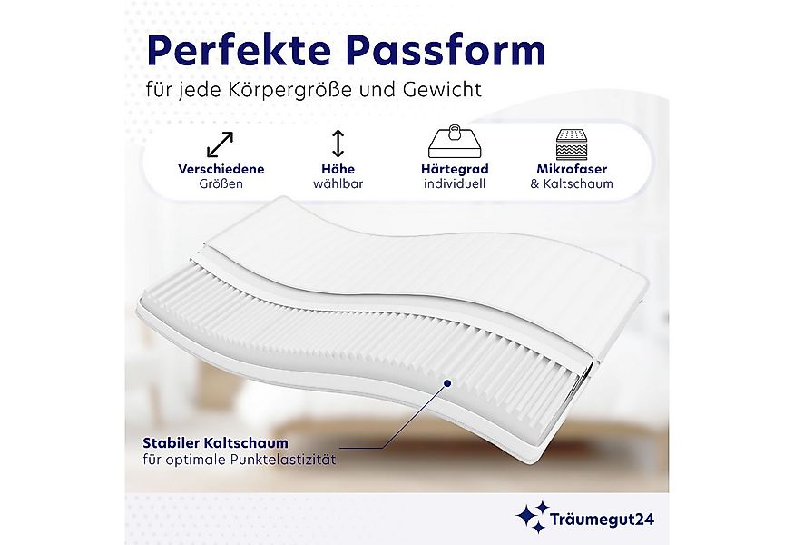 Kaltschaummatratze AquaFlex - 7-Zonen Wendematratze mit zwei Liegeseiten H3 günstig online kaufen