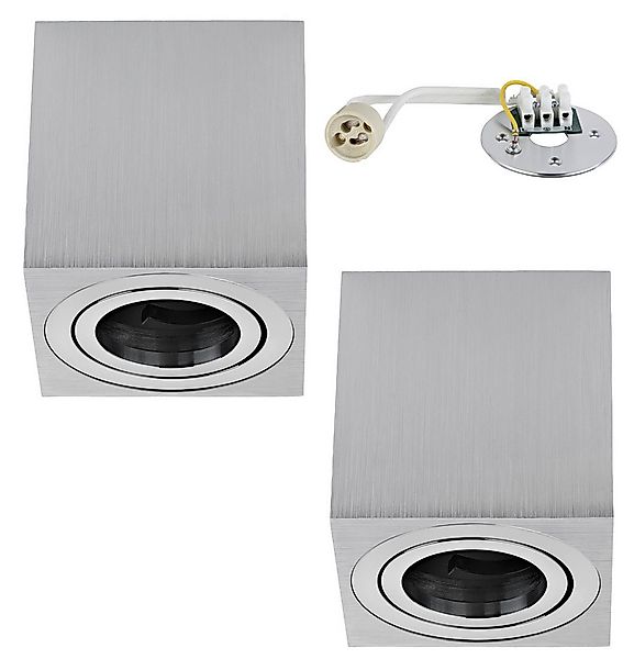 Sweet LED LED Aufbaustrahler 2er Set GU10 Deckenspots eckig schwenkbar, sch günstig online kaufen