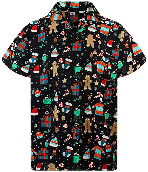 King Kameha Hawaiihemd Christmas Gingerbread Kurzarm günstig online kaufen
