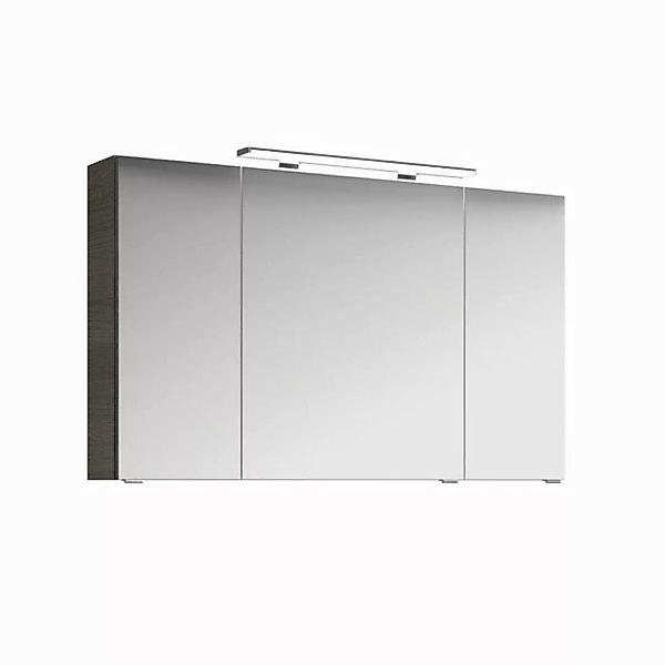 Lomadox Spiegelschrank FES-4010-66 Graphit Struktur quer Nb. & Aufbauleucht günstig online kaufen