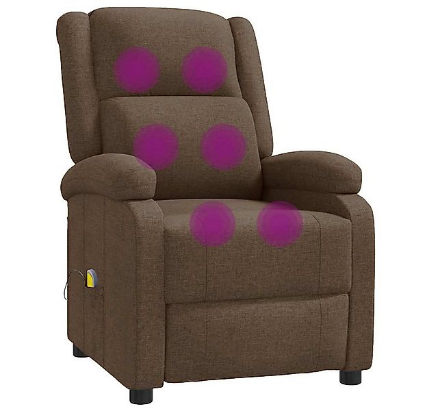 vidaXL Massagesessel Massagesessel Braun Stoff (1-St) günstig online kaufen