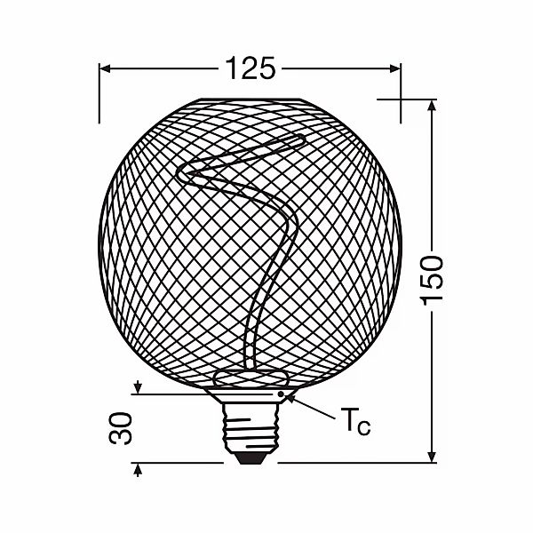 LEDVANCE DECOR SPIRAL FILAMENT LAMP IN METAL HOUSING 3.5W 818 E27 - 4058075 günstig online kaufen